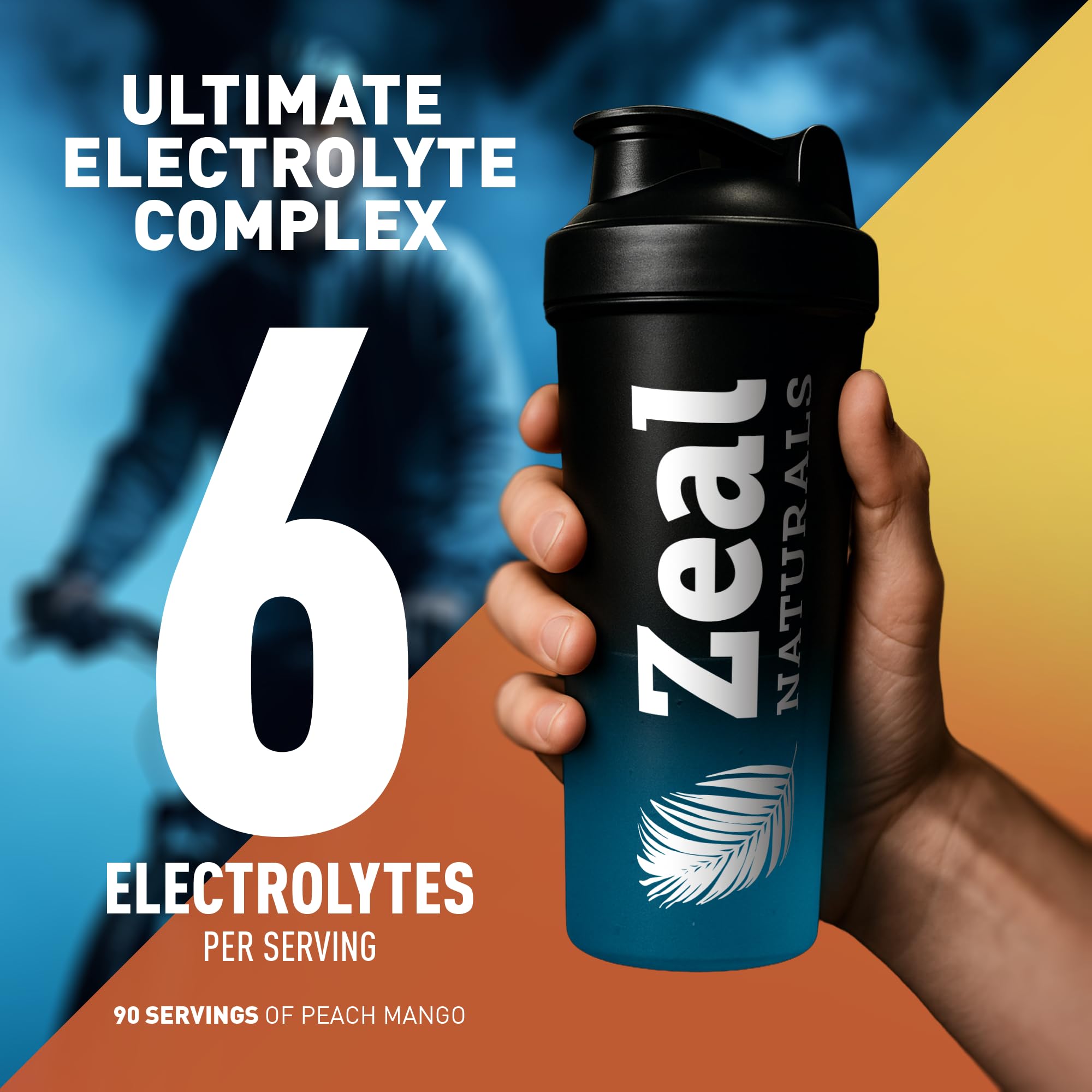 Zeal Polvo de electrolitos, disolución rápida en agua para recargar tras ejercicio