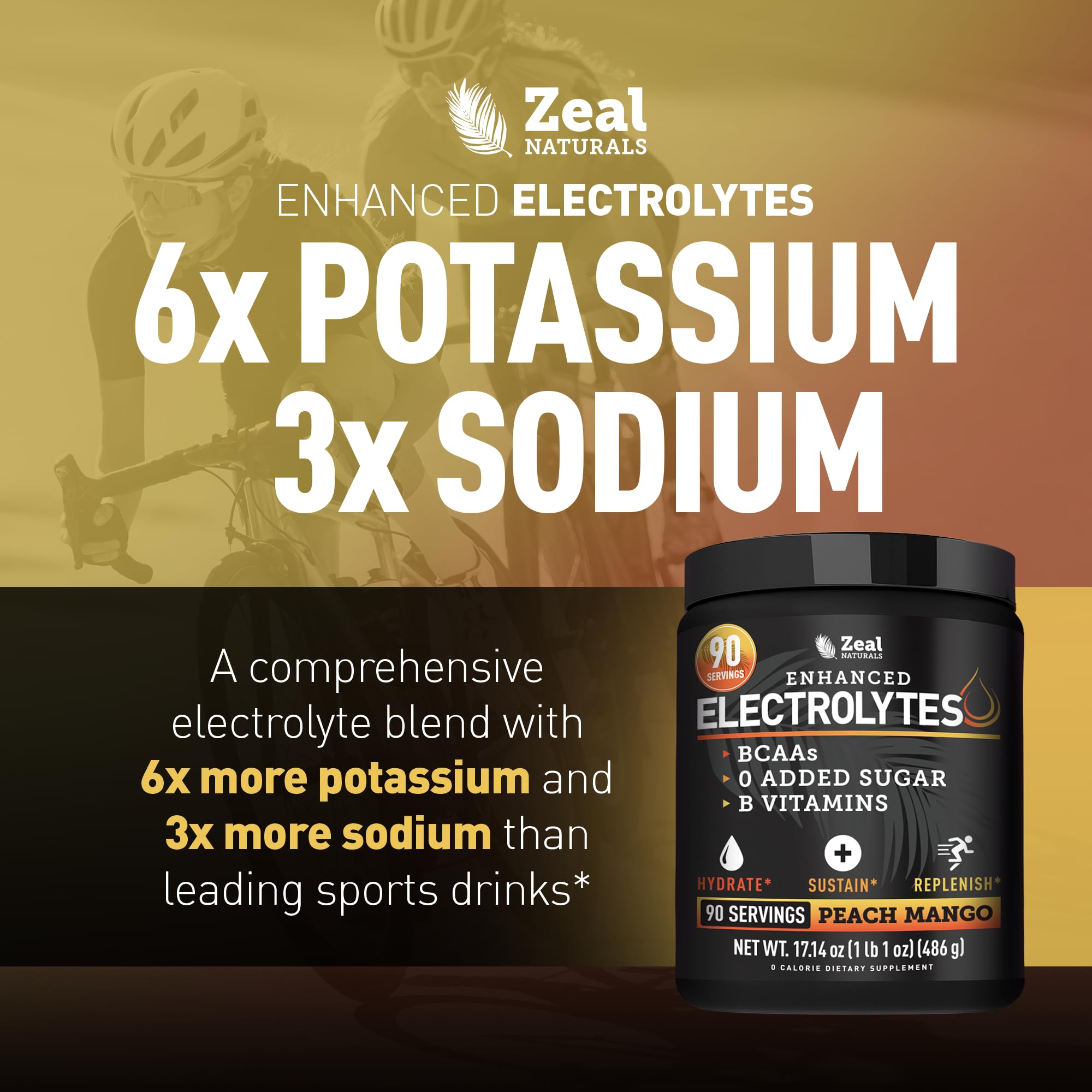 Zeal Polvo de electrolitos, dosificador facilita medir la dosis para entrenamientos intensos