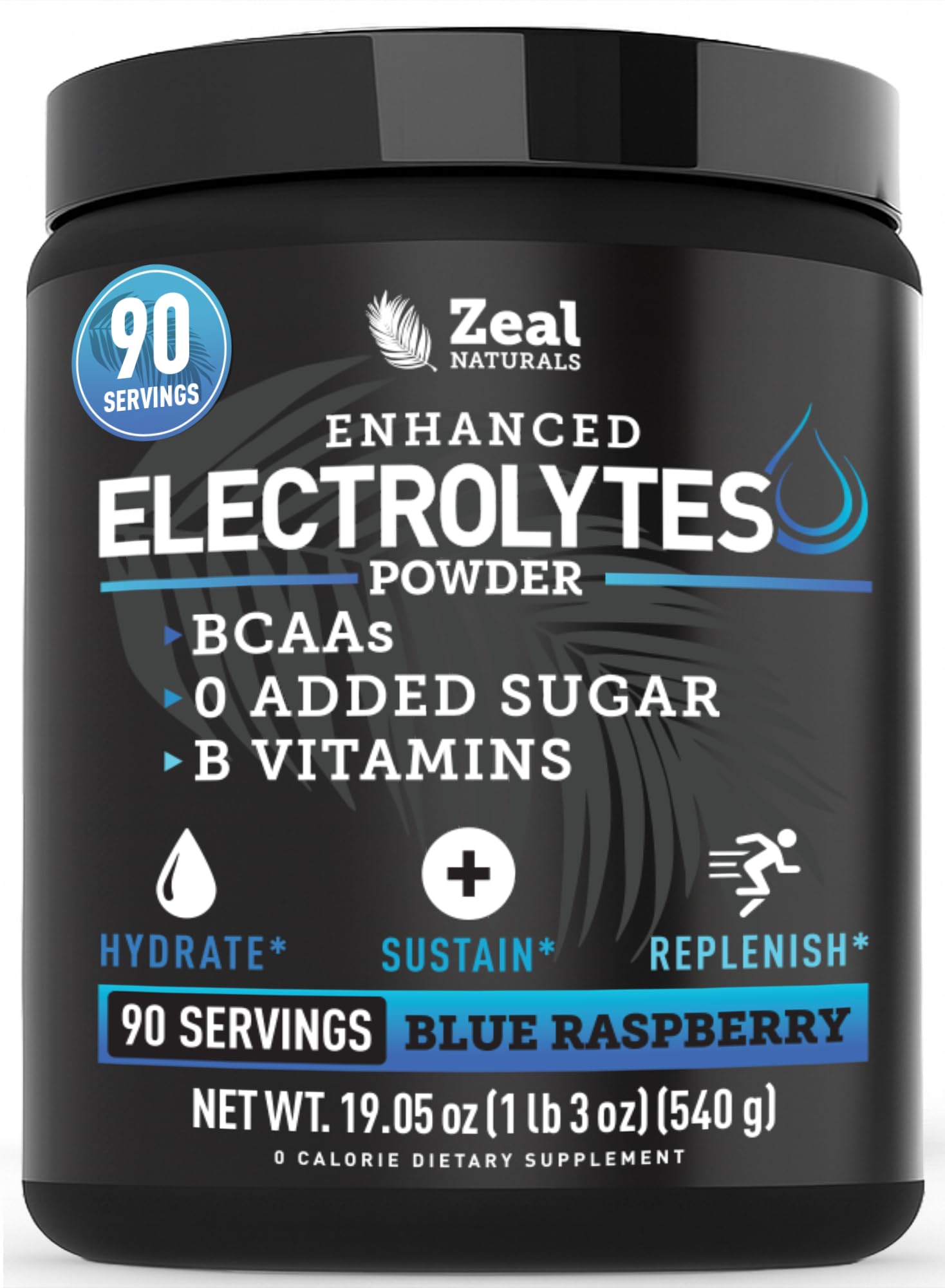 Zeal Electrolyte Powder: botella frontal para hidratación sostenida durante entrenamientos.