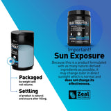 Zeal Electrolyte Powder: etiqueta nutricional clara para elegir informada.