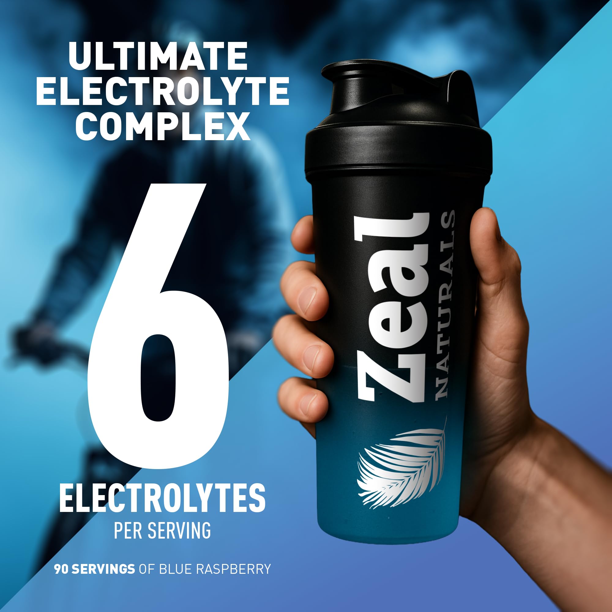Zeal Electrolyte Powder: vertido en vaso para recuperación postentrenamiento.