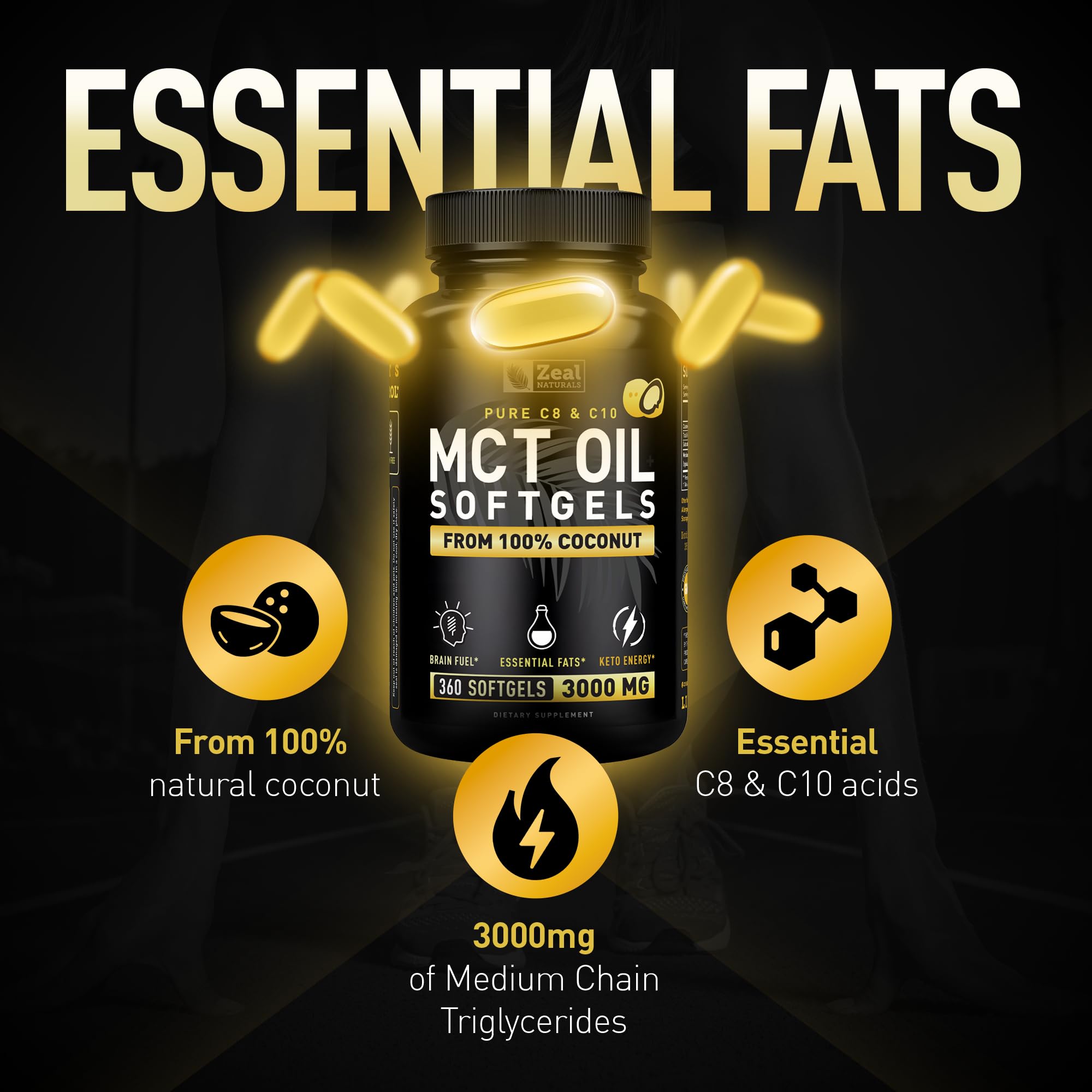 Café con Zeal Naturals MCT, energía estable para la mañana.