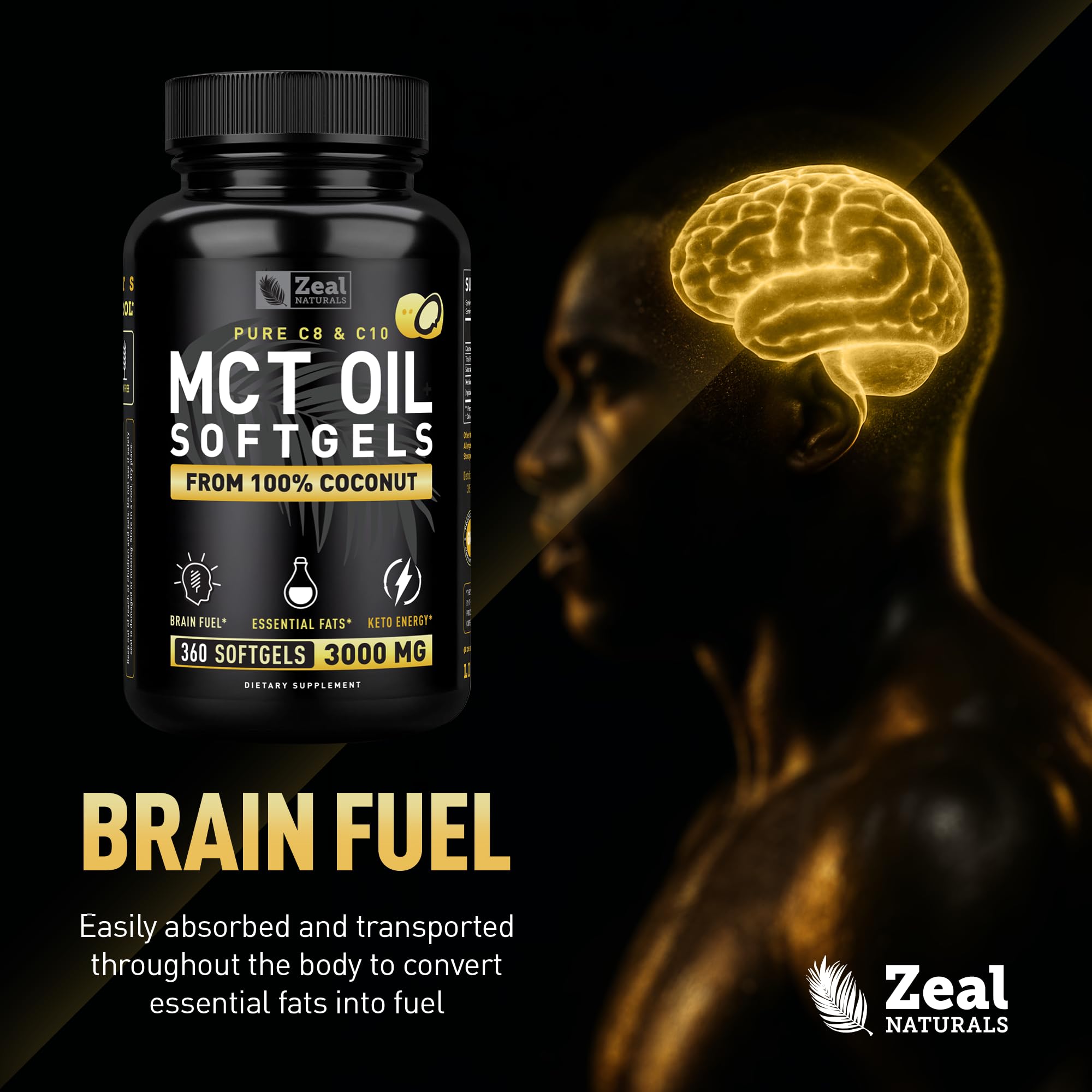 Cápsulas Zeal Naturals en mano, consumo cómodo en cualquier lugar.