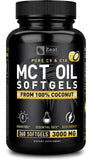 Zeal Naturals cápsulas MCT en botella, energía sostenida para el día.