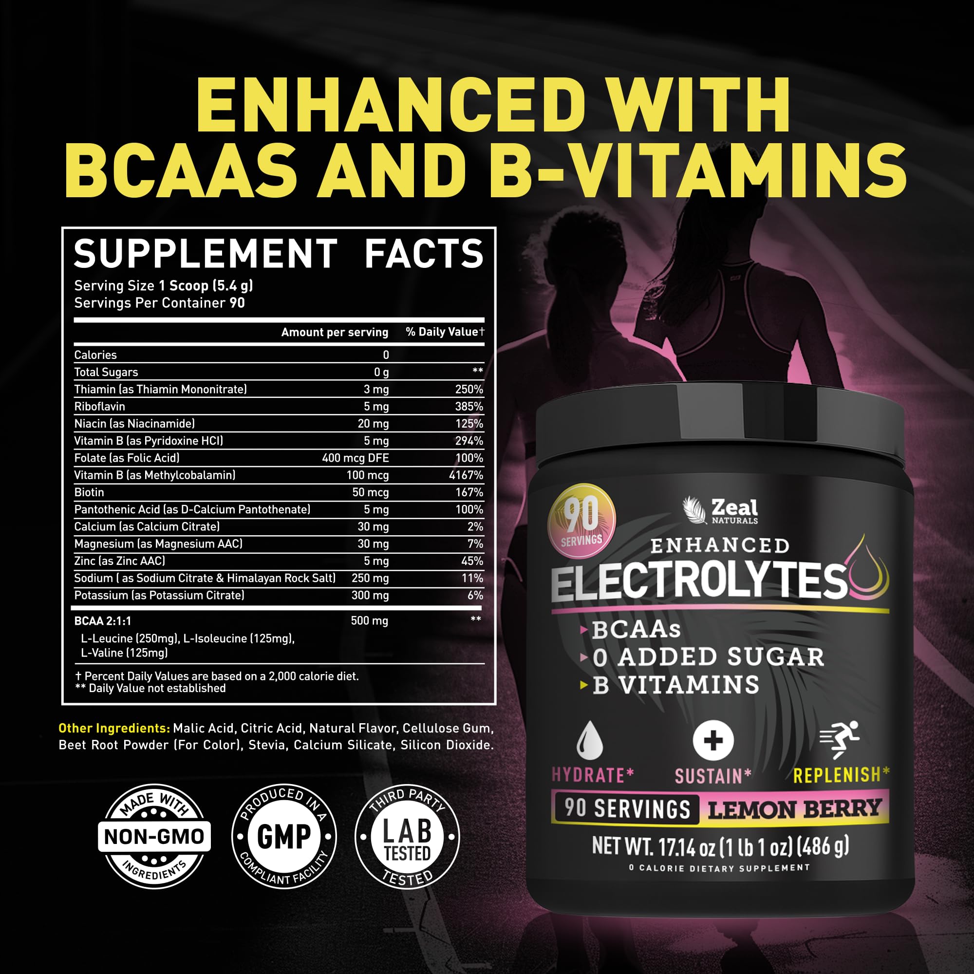 Zeal Naturals Envase de 90 porciones ideal para uso diario.