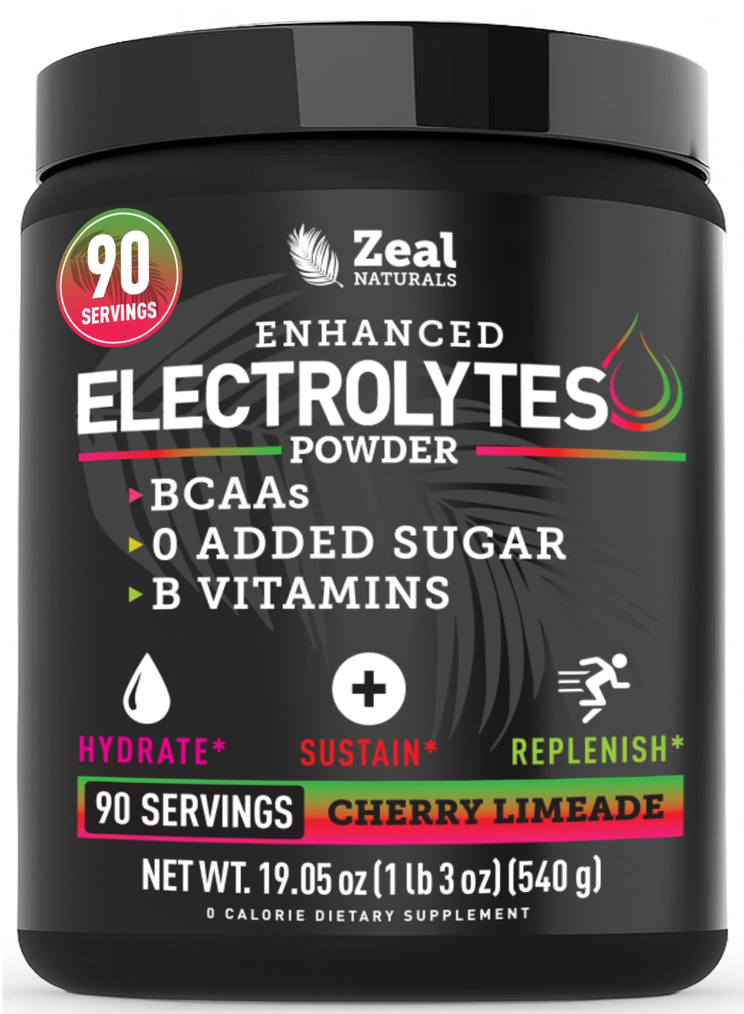 Zeal Naturals polvo electrolitos hidratacion sostenida para entrenamientos largos