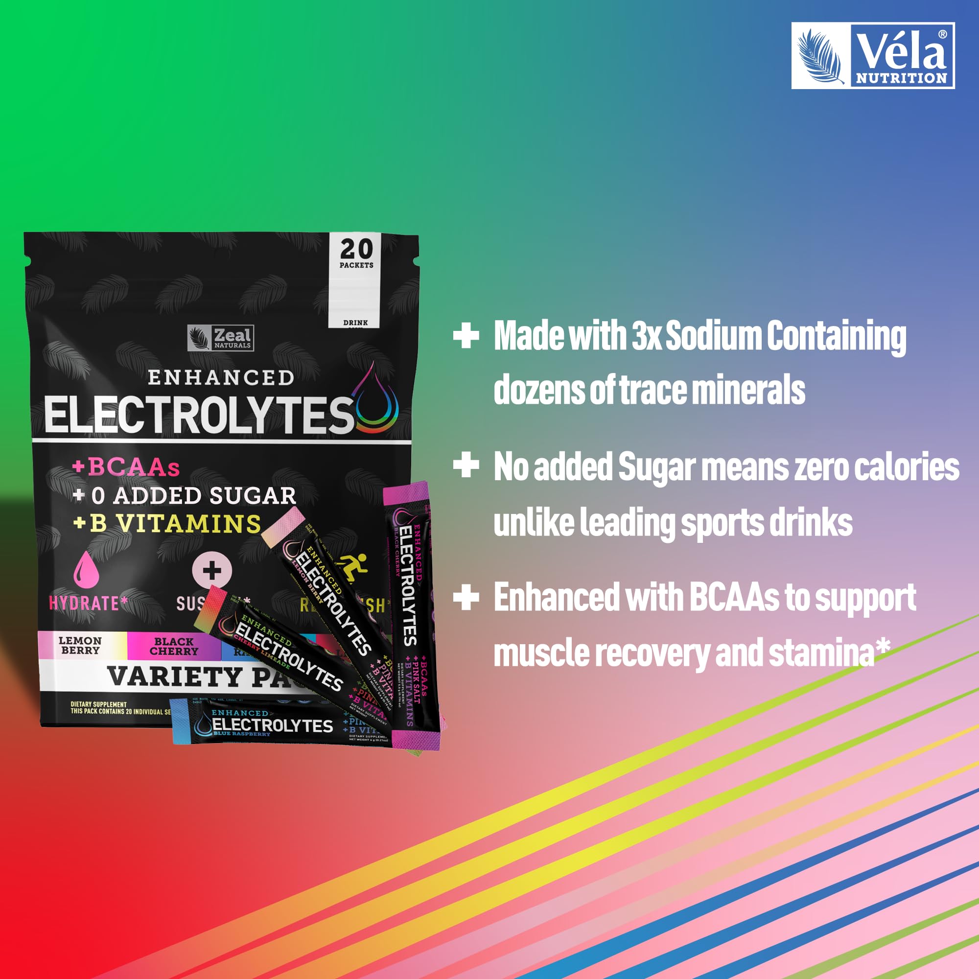 Zeal Naturals Cereza Lima sabor cítrico ideal para entrenamientos