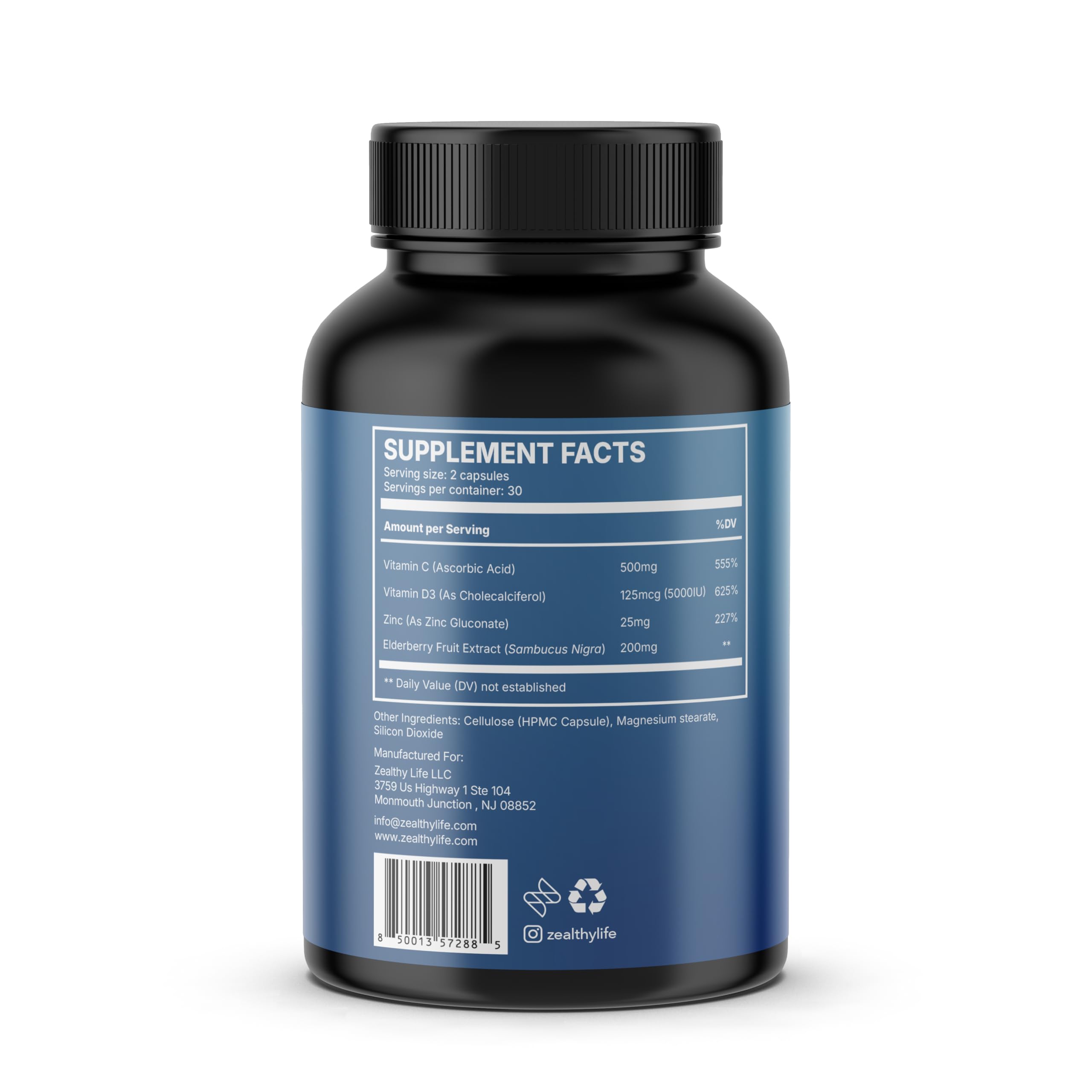 Cápsulas veganas de Z Zealthy Life, fáciles de tragar.