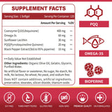 Etiqueta clara de ZEBORA CoQ10 con información de ingredientes.