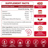 ZEBORA CoQ10-400mg-resveratrol cápsulas-vegetales con antioxidantes