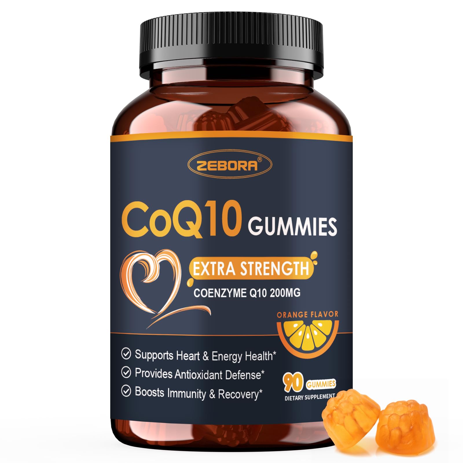 Gomitas ZEBORA CoQ10 envase para energía diaria.