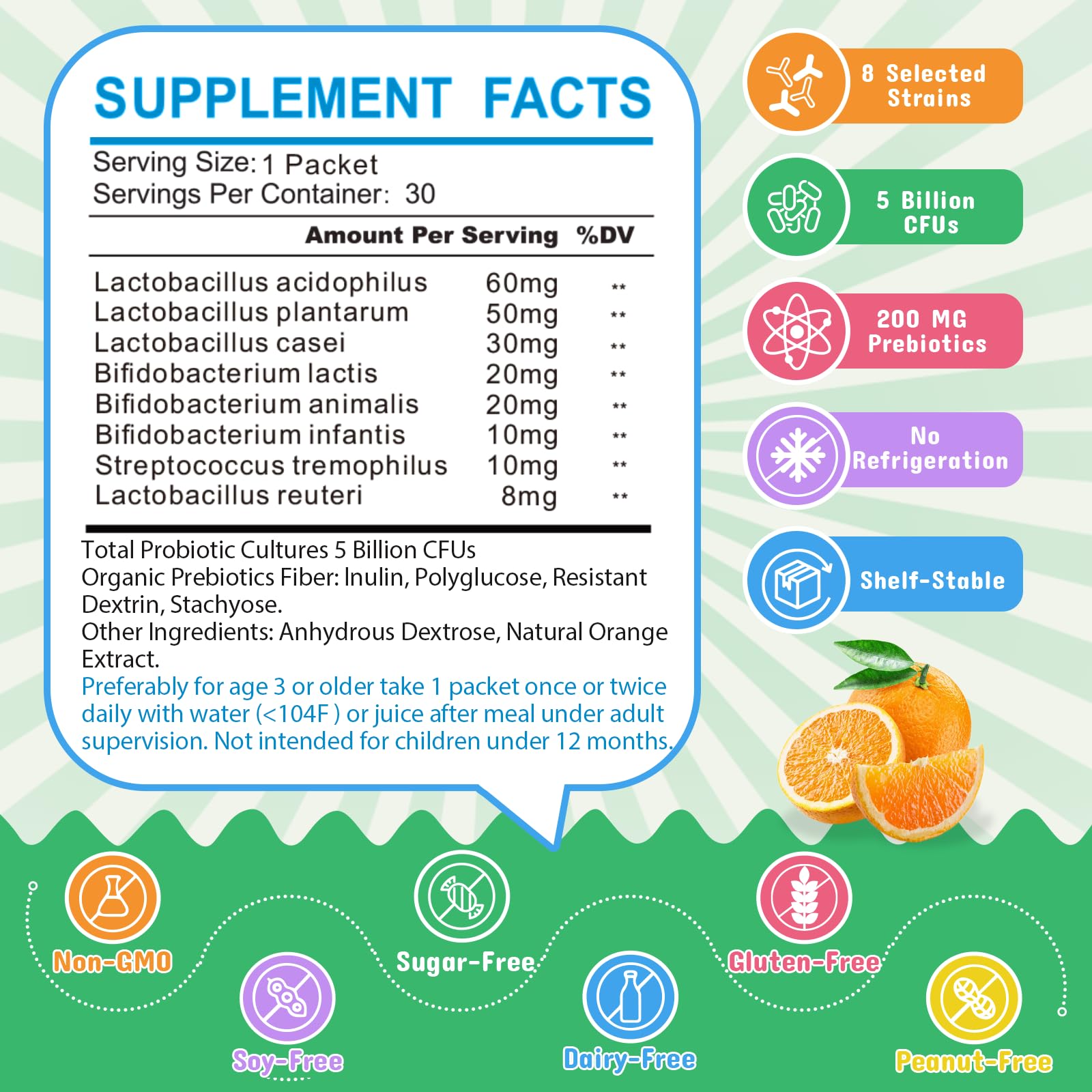 ZEBORA Kids Probiotic 8 cepas: equilibrio intestinal para niños curiosos.