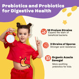 ZEBORA Kids Probiotic Chewables envase portátil, fácil de llevar para viajes y recreo.