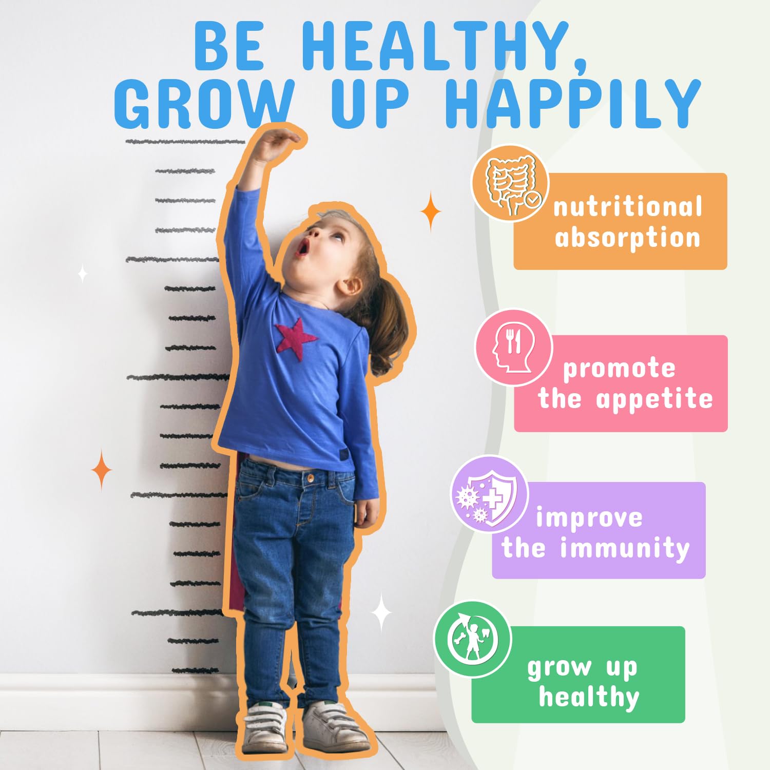 ZEBORA Kids Probiotic sin gluten: opción apta para dietas sin gluten.