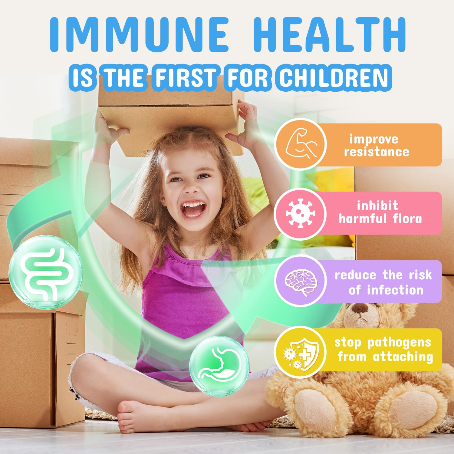 ZEBORA Kids Probiotic sin-ogm: libre de organismos modificados genéticamente.