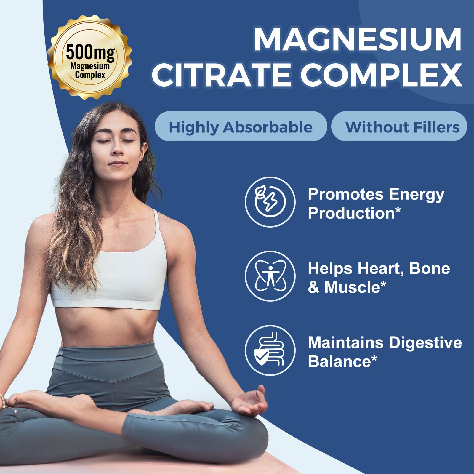 ZEBORA Magnesium Citrate Complex, cápsulas suaves para dosificación cómoda.