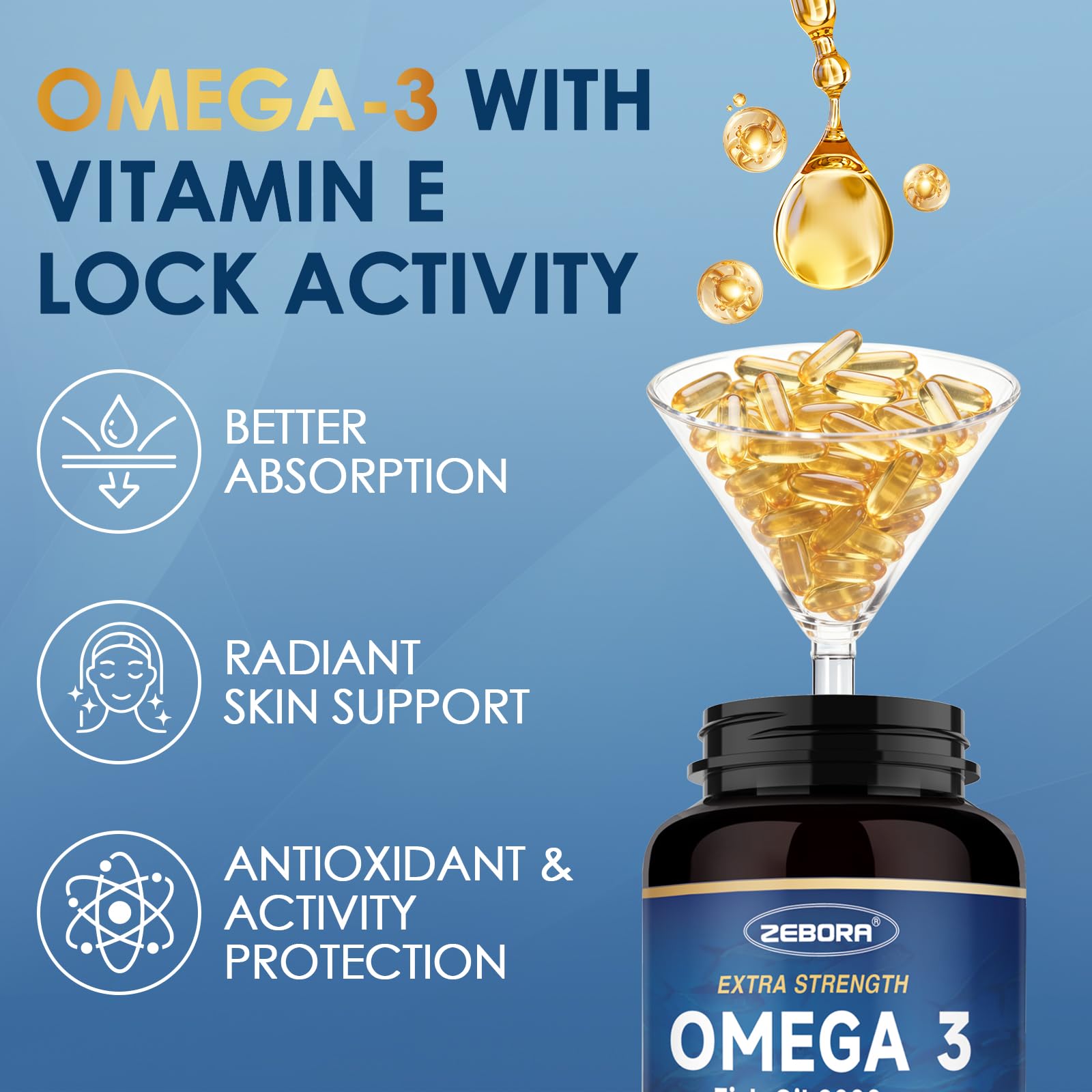 ZEBORA Omega-3 bacalao salvaje noruego, alta pureza