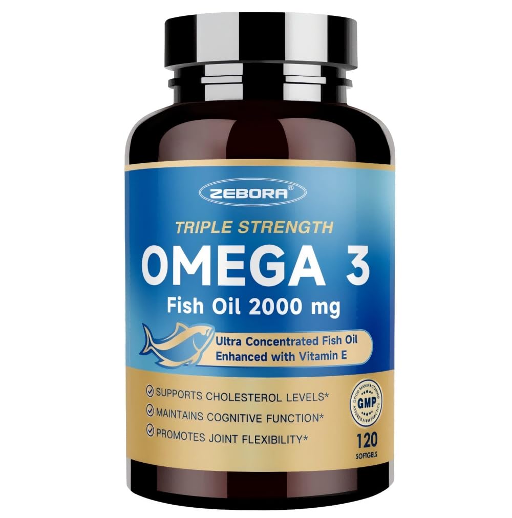 ZEBORA Omega3 cápsulas blandas en estuche, uso diario recomendado