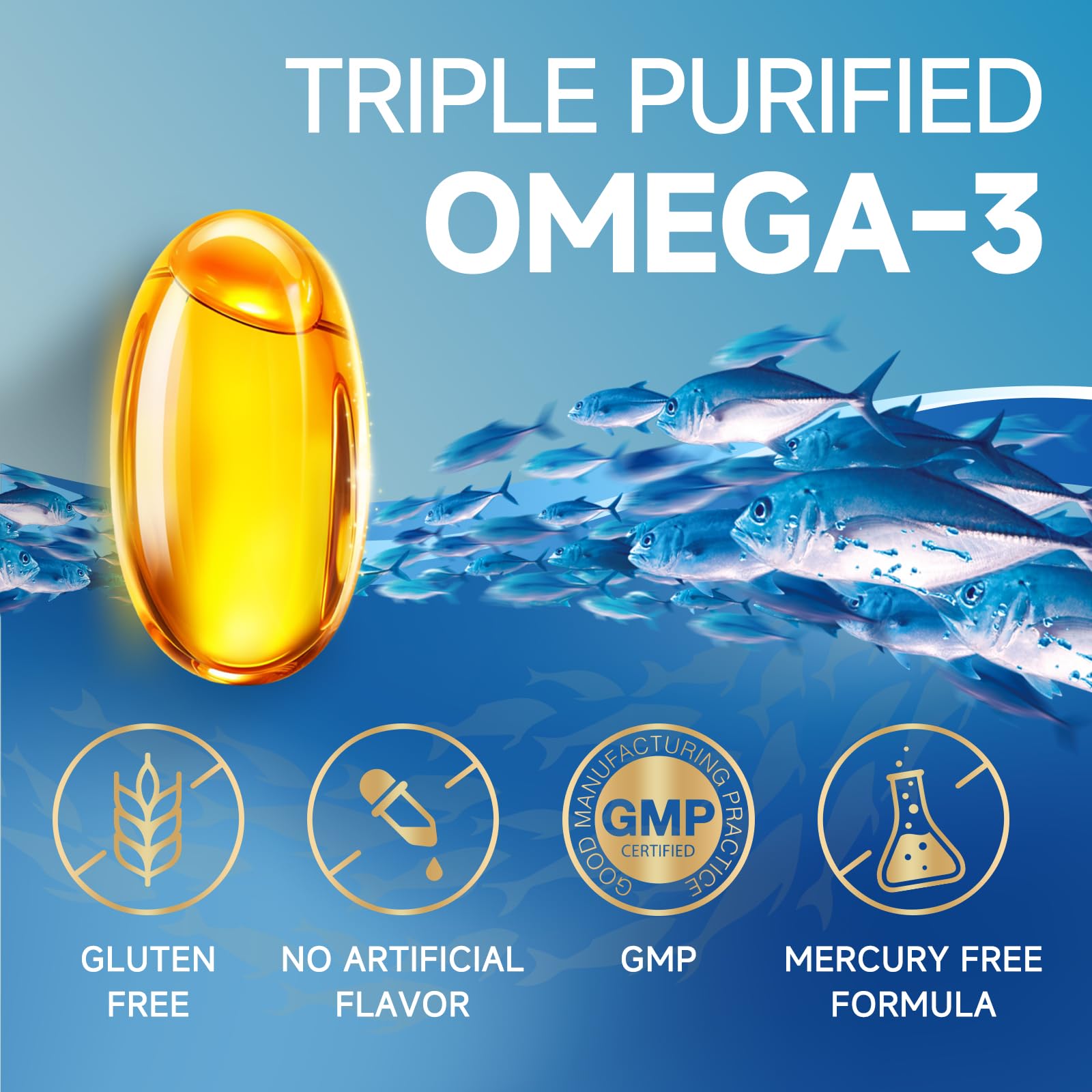 ZEBORA Omega-3 uso diario para apoyo potencial de corazón y cerebro.