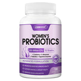 ZEBORA Probiotics para mujeres, frasco de cápsulas, apoyo digestivo diario.