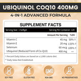 Detalle de etiqueta de ZEBORA Ubiquinol CoQ10 con información clara para la compra.