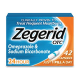 Zegerid OTC botella: alivio diario del ardor durante 24 horas.