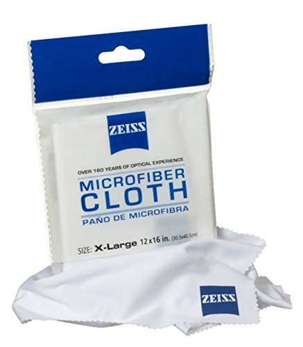 ZEISS Jumbo Microfiber Cloth para lentes y dispositivos, limpieza suave y reutilizable.