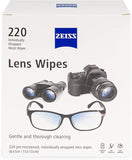 ZEISS toallitas para lentes blancas 220, limpieza suave y sin rayas.