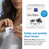 ZEISS toallitas para gafas, sin dejar rastro ni residuo.