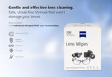 ZEISS toallitas para lentes de prescripción, cuidado suave y eficaz.