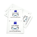 ZEISS toallitas para todo tipo de lentes, gafas y binoculares permanecen limpios.