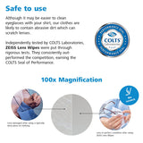 ZEISS toallitas para microscopios, aptas para superficies delicadas.