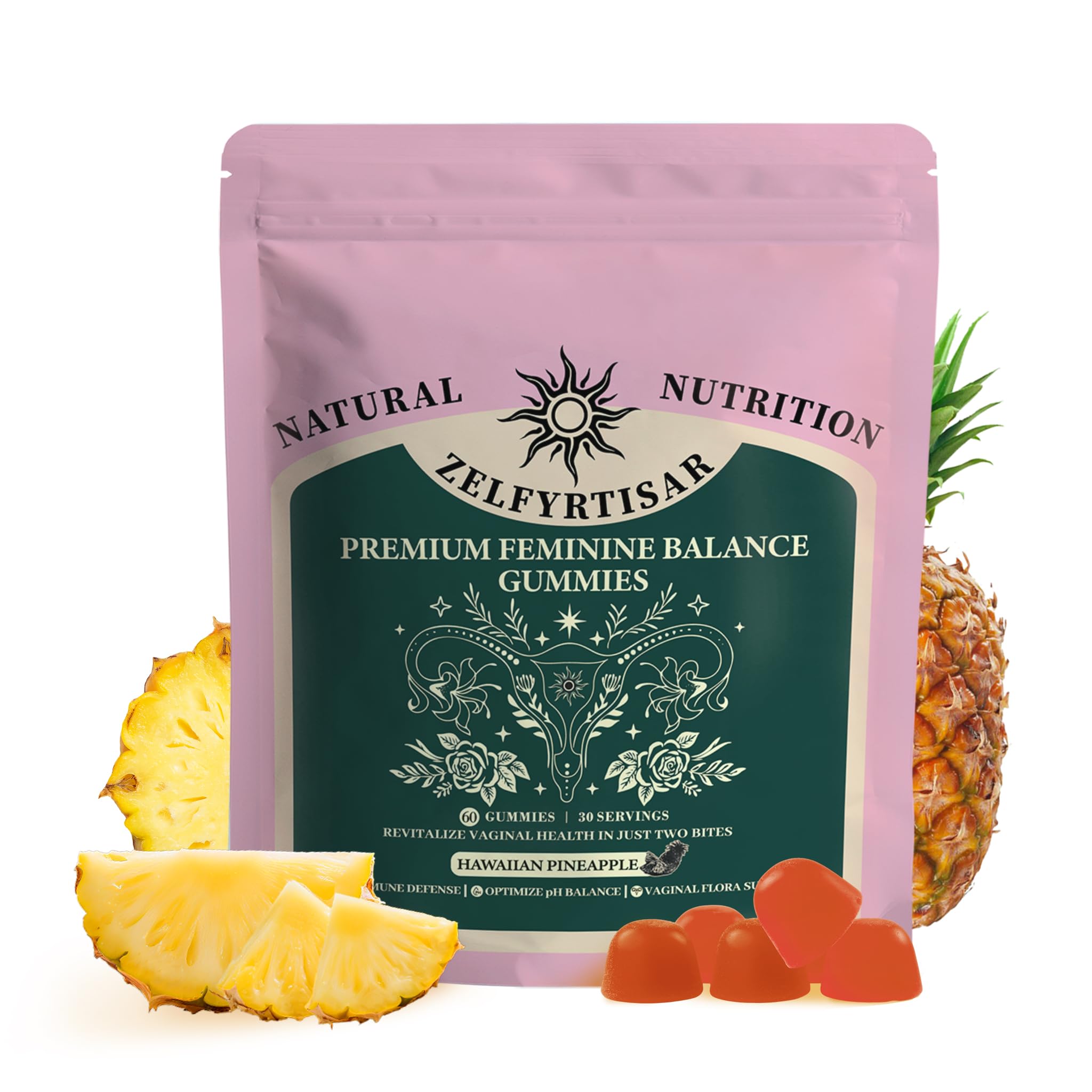 Zelfyrtisar gomitas probióticas vaginales sabor piña para equilibrio diario