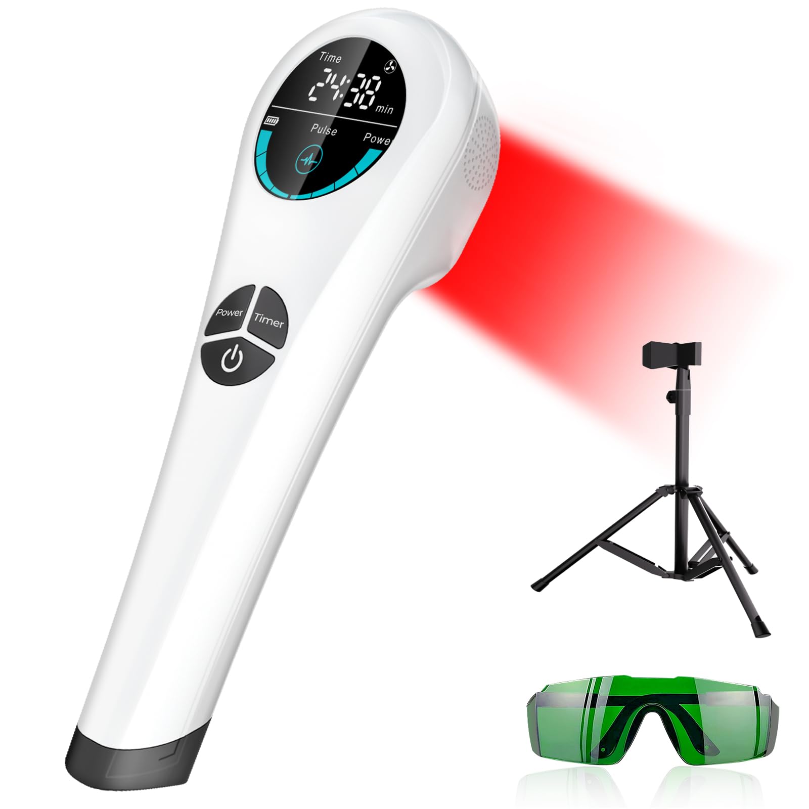 Zelvory: vista frontal del dispositivo de luz roja 650nm para articulaciones y músculos