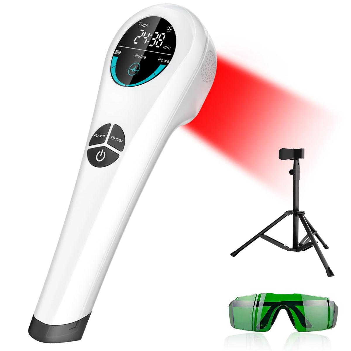 Zelvory: vista frontal del dispositivo de luz roja 650nm para articulaciones y músculos