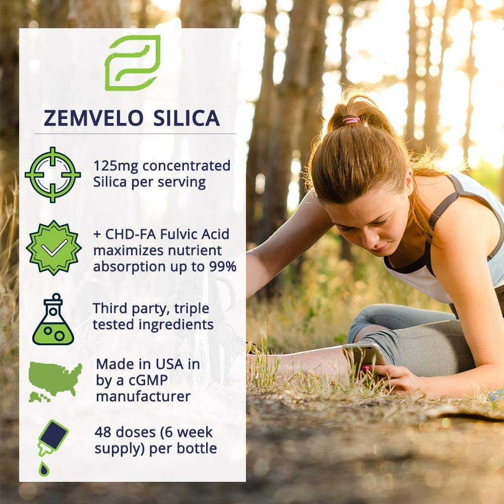 Zemvelo Silicio líquido, uso diario para apoyar la estructura corporal.