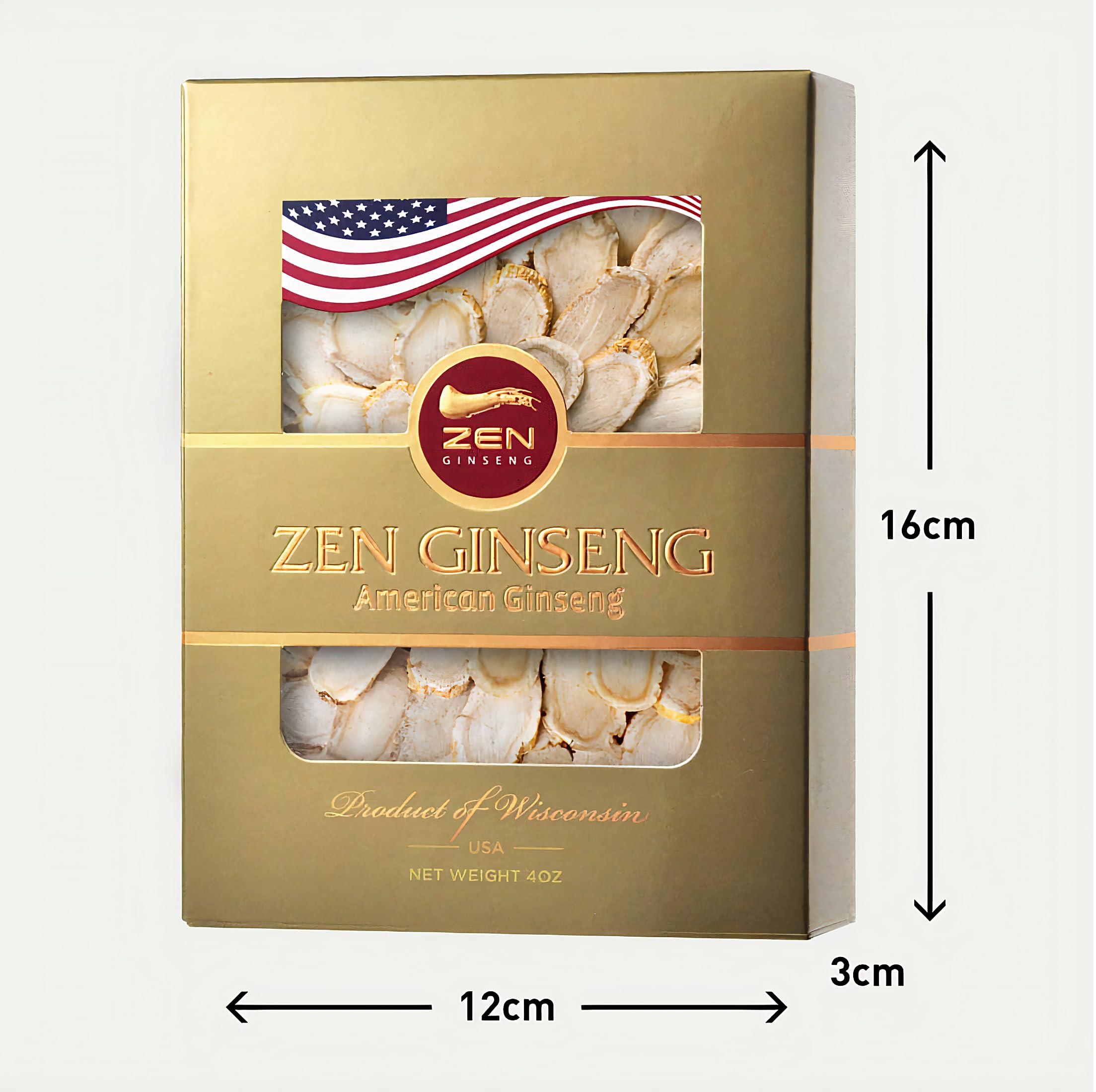 Zen Ginseng: envasado en EE. UU. para frescura.