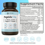 Zen Nutrients PeptideVite probióticos-ingredientes con Lactobacillus gasseri.