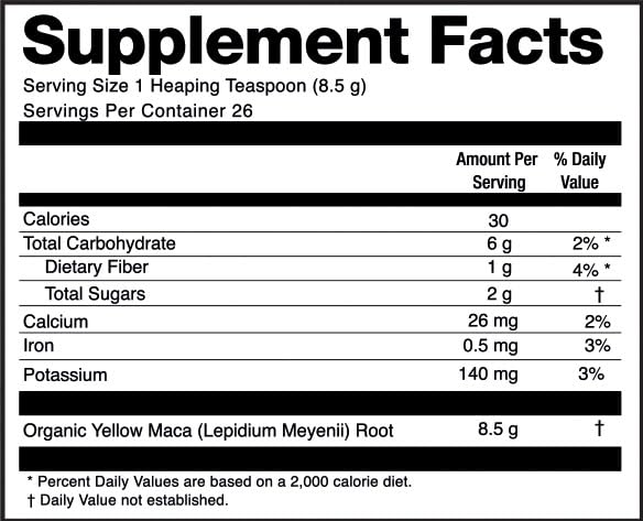 Envase de Zen Spirit Maca polvo, conserva frescura y calidad para uso diario.
