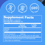 Colostro bovino alimentado con pasto de Zena Nutrition, opción ética.