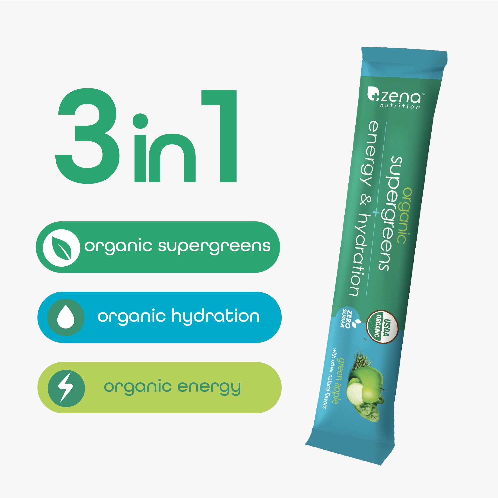 Mezcla de 70+ superalimentos para bienestar diario de Zena Nutrition