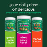 Etiqueta de Zena Nutrition Super Greens resalta enzimas digestivas.