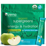 Zena Nutrition Organic Super Greens en stick para energía e hidratación diaria