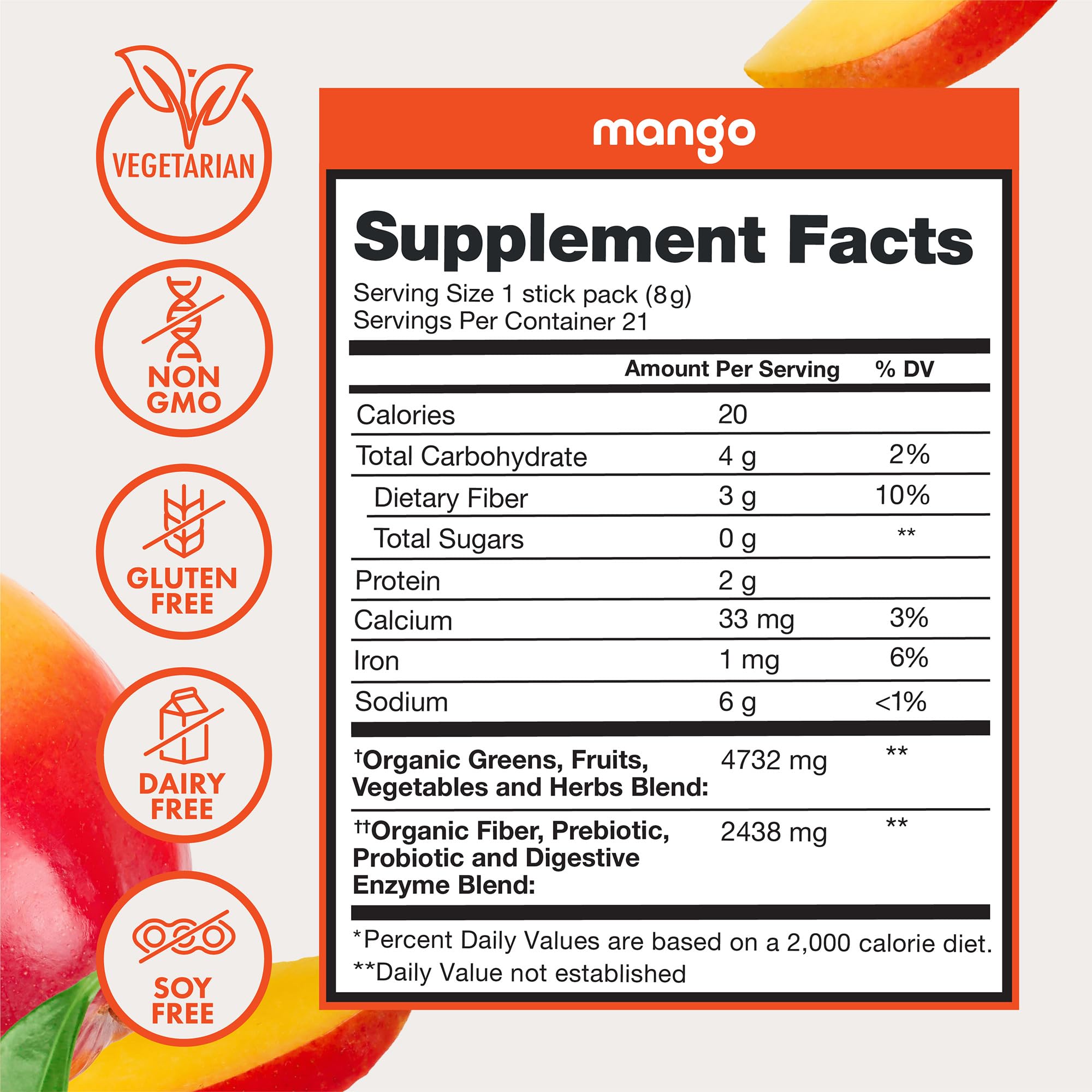 Sabor manzana verde y mango de Zena Nutrition para una experiencia fresca