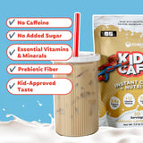Zenbean Kids Cafe Caramel Latte mezcla en leche, textura cremosa para niños.