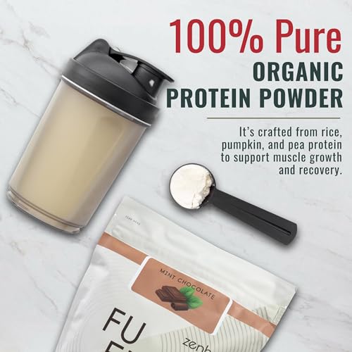 zenbodi Fuel Vegan Protein polvo con textura suave para mezclar.