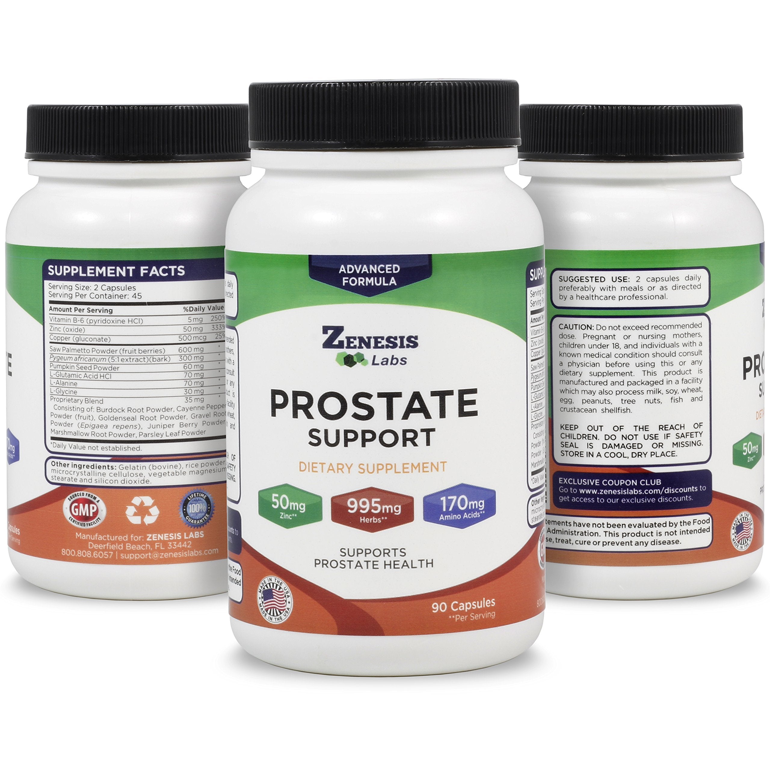 Ingredientes clave: zinc y cobre en Zenesis Labs Prostata.