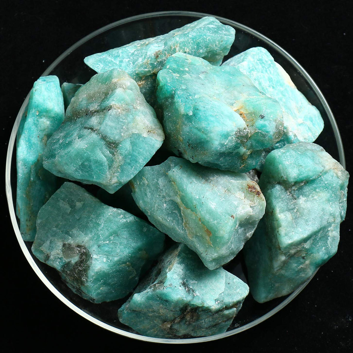 Piedras amazonita Zenkeeper en bruto para meditacion y patrones energeticos.