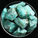 Piedras amazonita Zenkeeper en bruto para meditacion y patrones energeticos.