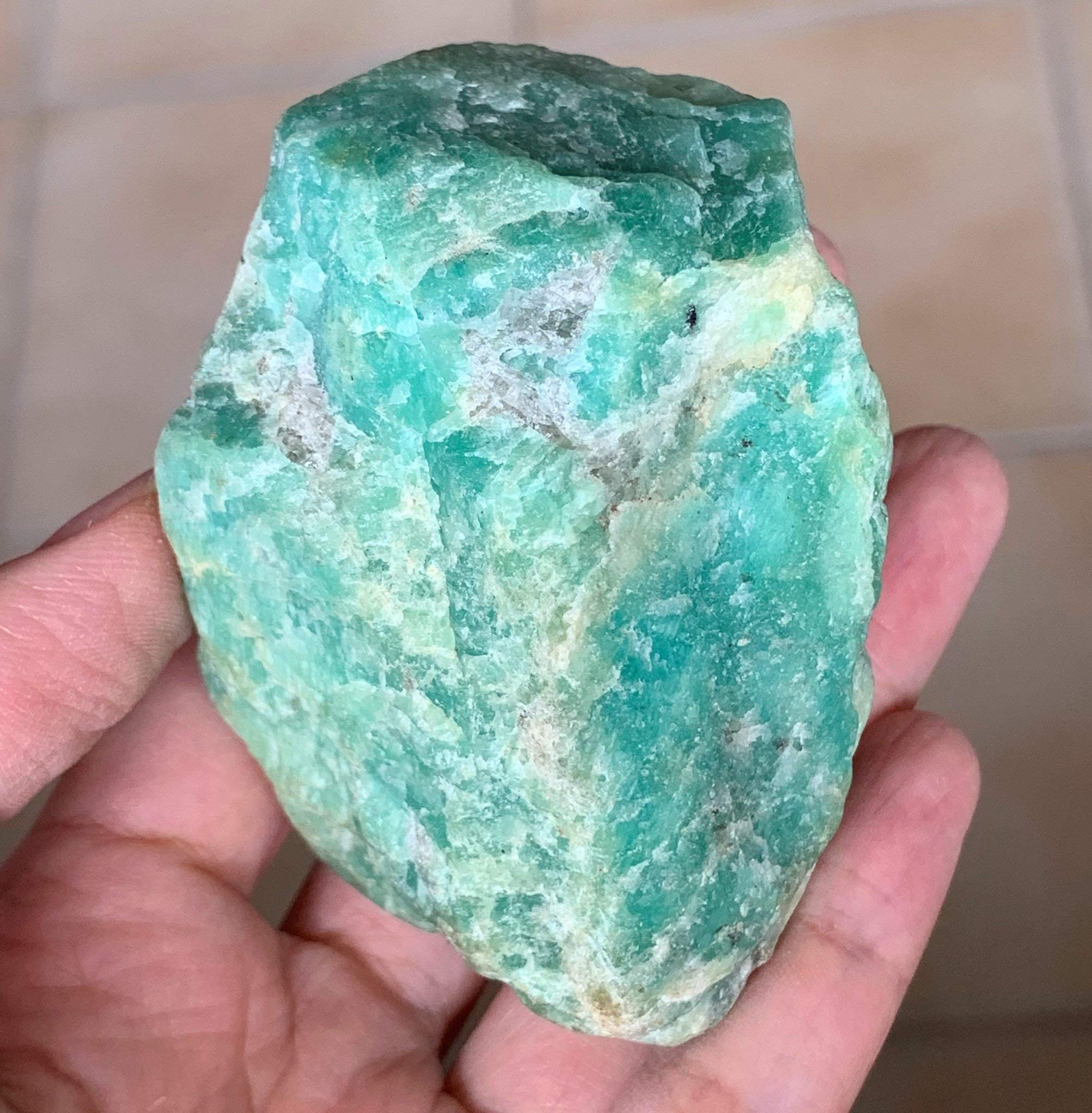 Piedras amazonita Zenkeeper en tamanos 1-2-5 pulgadas para joyeria.